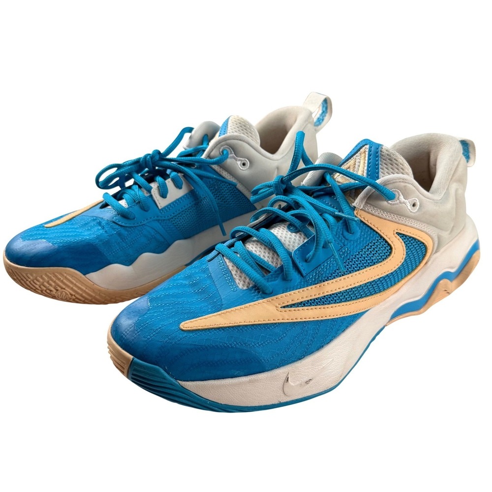 Nike Giannis Immortality 3 Basketball Shoes Blue Tan Sneakers Mens Size 9.5